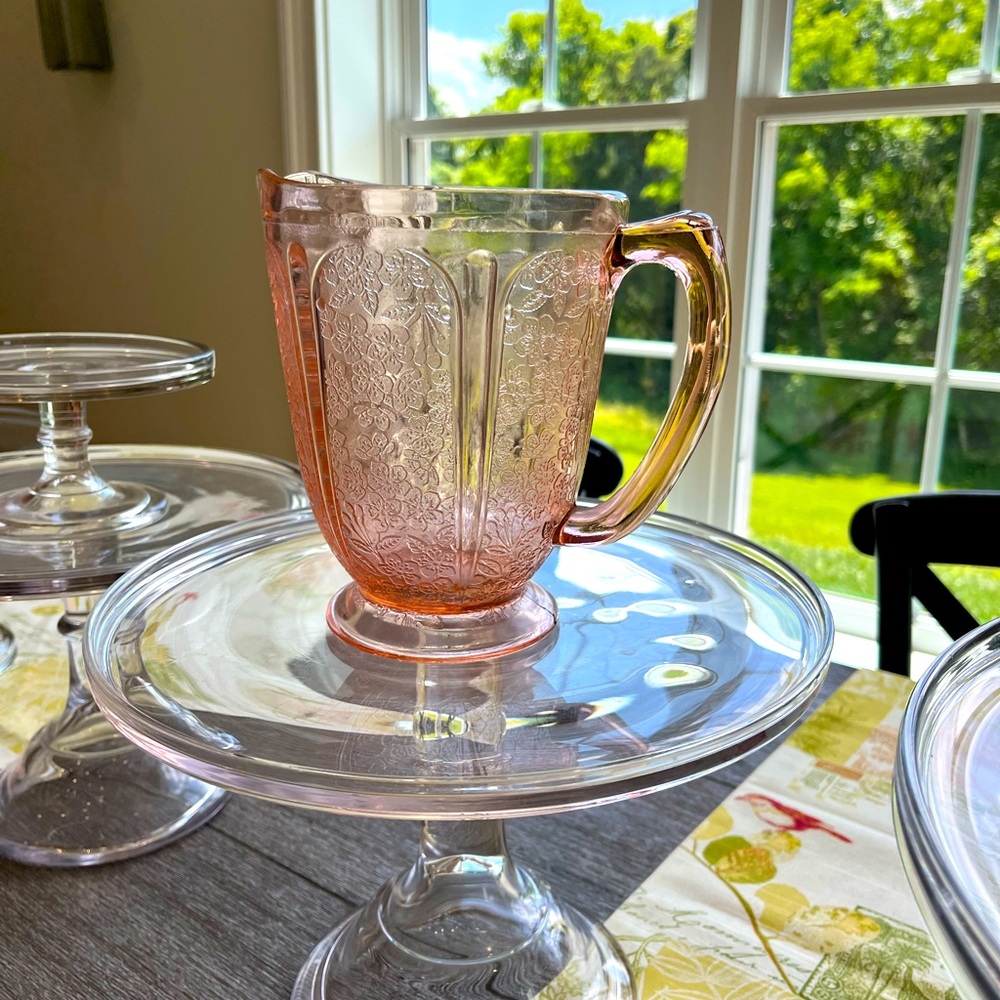 Vintage Depression Glass Pitcher